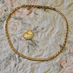 Monet Gold Textured Necklace